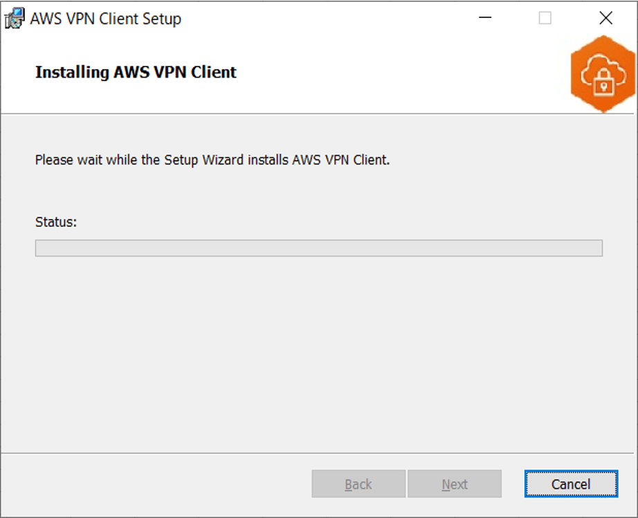 AWS VPN Clientインストール中